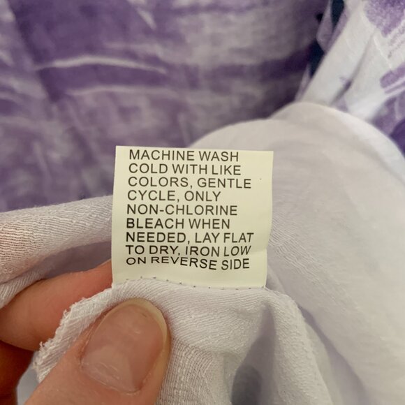 Women's Cotton Blend Sleeveless Floral Asymmetrical Handkerchief Size M - Picture 5 of 7